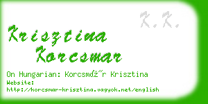 krisztina korcsmar business card